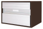 Preview: Briefkasten Huber Aluminium 300/400 Dunkelbraun IGP Classic 34 Klassische Front